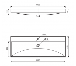 Раковина Misty D Р-Мис14120-4019Д белая 120 см